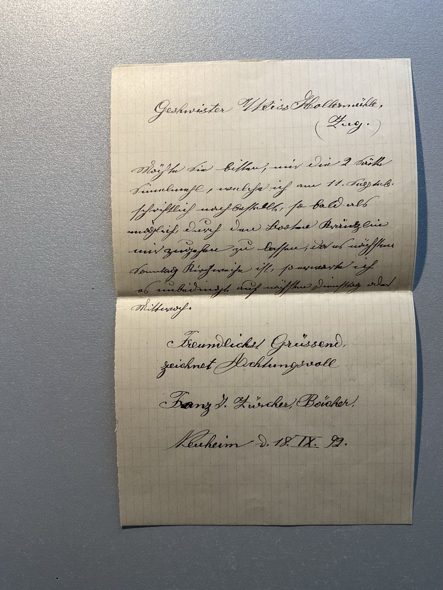 Couverts & Versandtaschen: Brief von Neuheim nach Zug – Gebraucht aus Steinhausen von Leo.1957 1