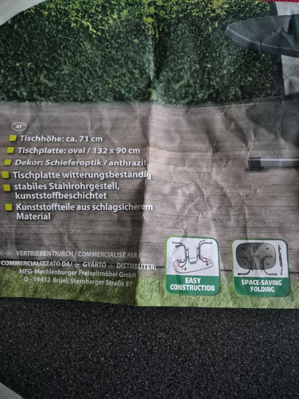 Tavoli: Gartentisch anthrazit oval – Usato da Luzern venduto da HarleyU69 1