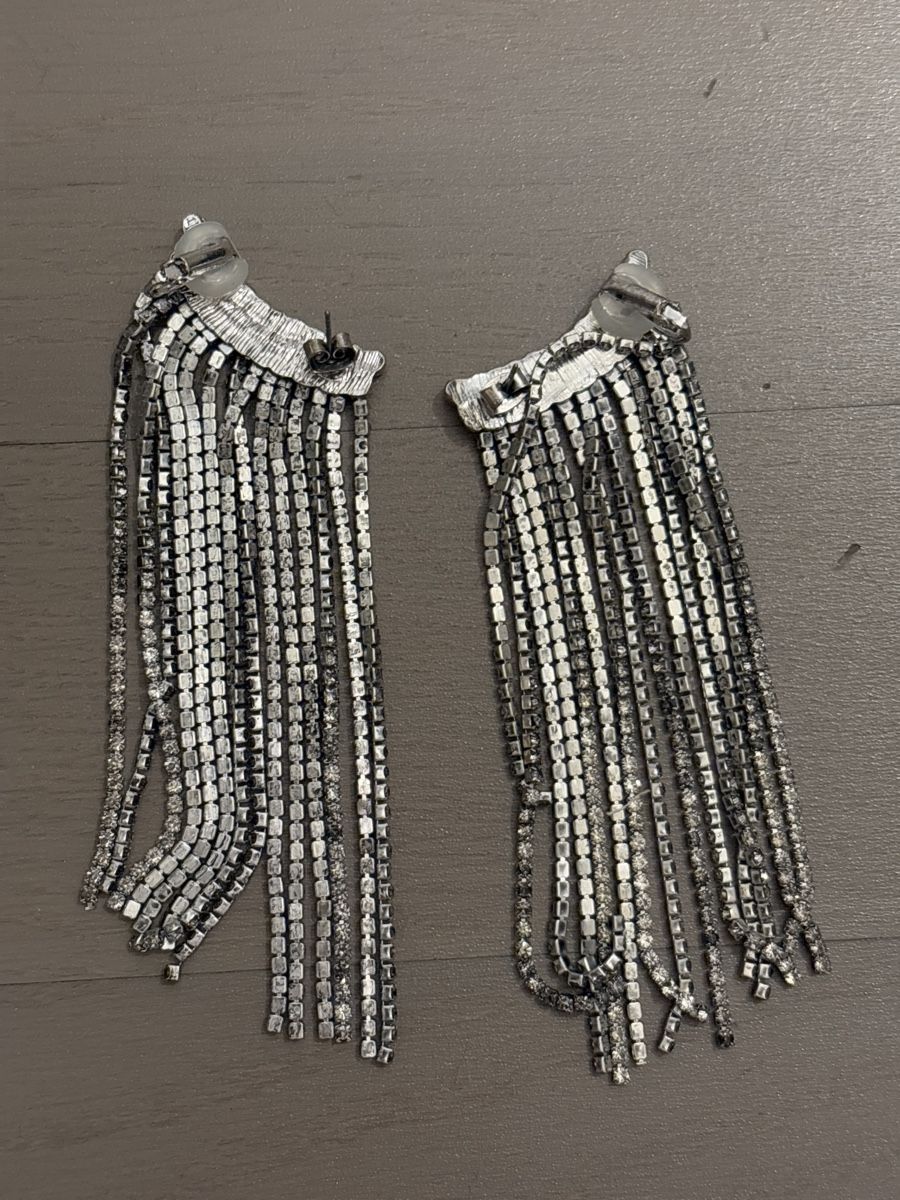Orecchini pendenti & Orecchini a lobo: Zara Sparkling Rhinestone Waterfall Earrings – Usato da Nyon venduto da My_wardrobe 3