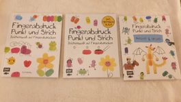 3 Bücher - Fingerabdruck Punkt und Strich