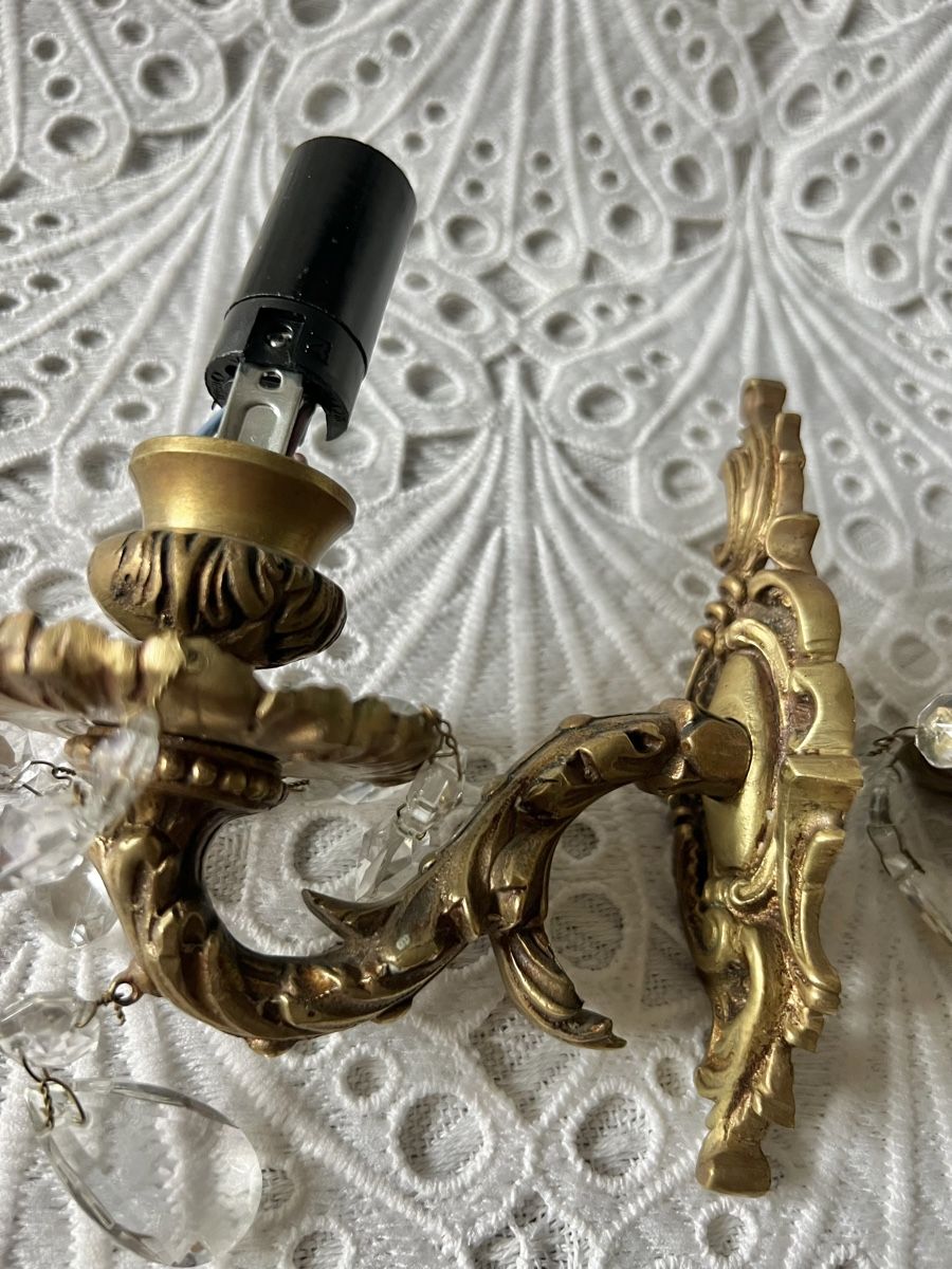 Lampade: Paar Alter Messing Wandleuchte – Usato da Frenkendorf venduto da Only1 2