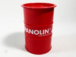 PANOLIN SWISS OIL Ölfass Kässeli Blech Sparkasse Fass Rot