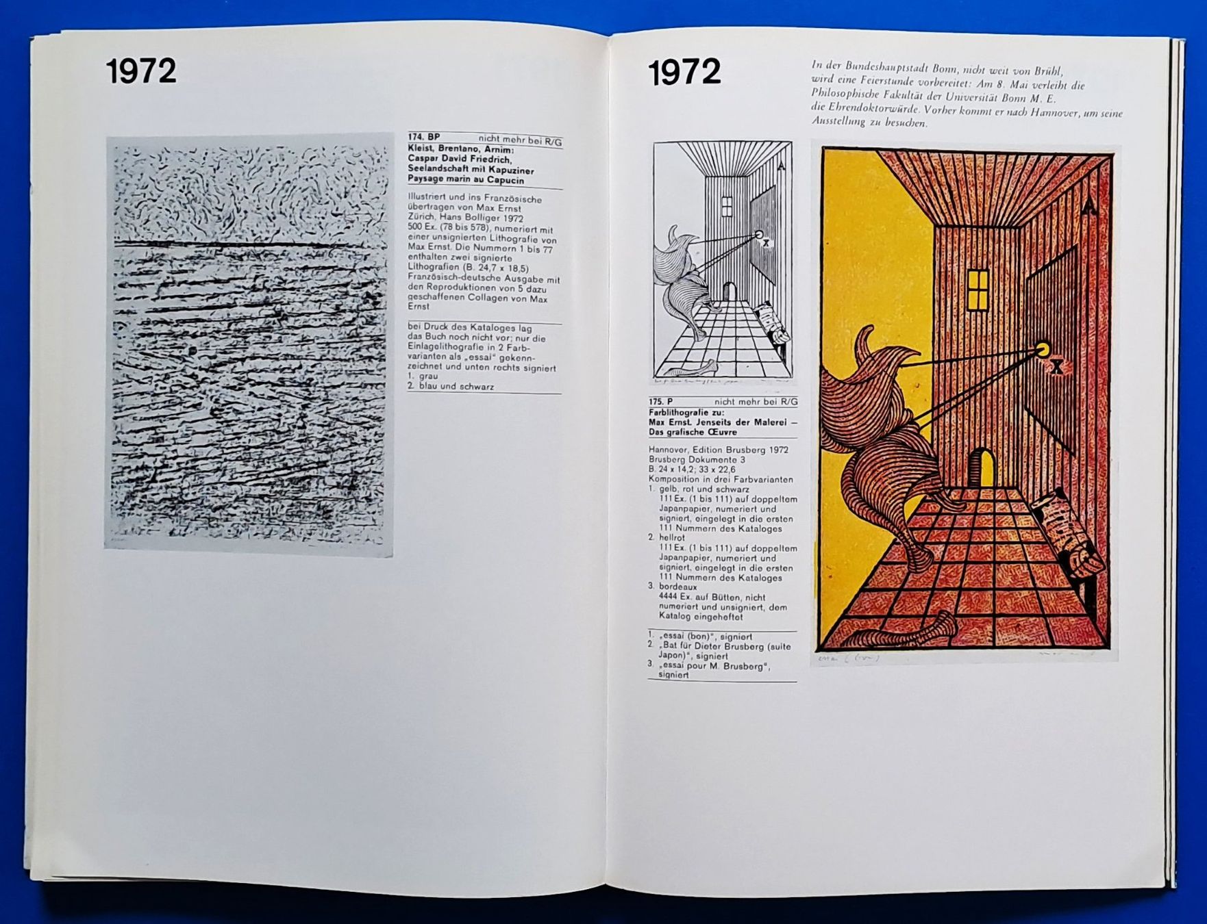 Libri: MAX ERNST: Jenseits der Malerei mit 1Original Lithografie – Usato da Zürich venduto da archiphil 9