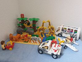 Lego Duplo (G82) grosses Set Safari mit Flugzeug, Safaribus