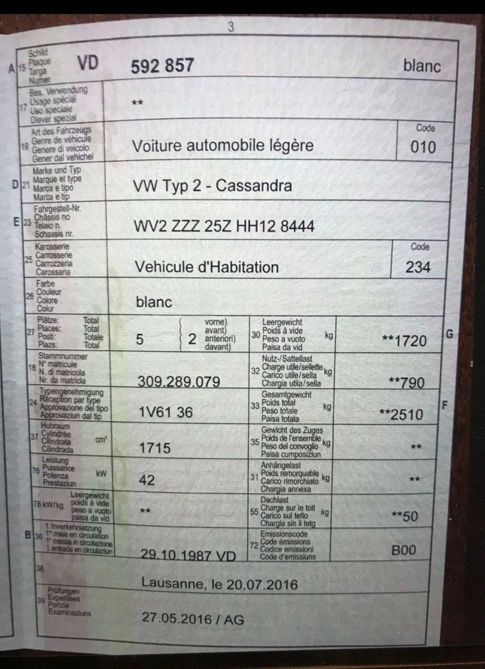VW Autos: Van VW 1987 – D'occasion à Lausanne par mat_ghl5 8