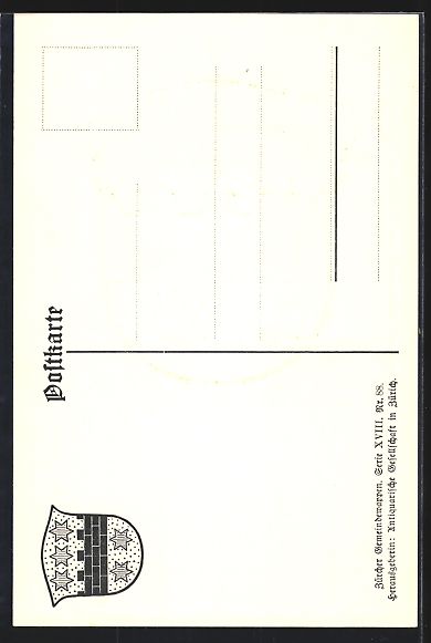 Cartoline postali: Hoffstetten /ZH, Wappen der Gemeinde mit – Usato da Berlin venduto da bartko-reher 1
