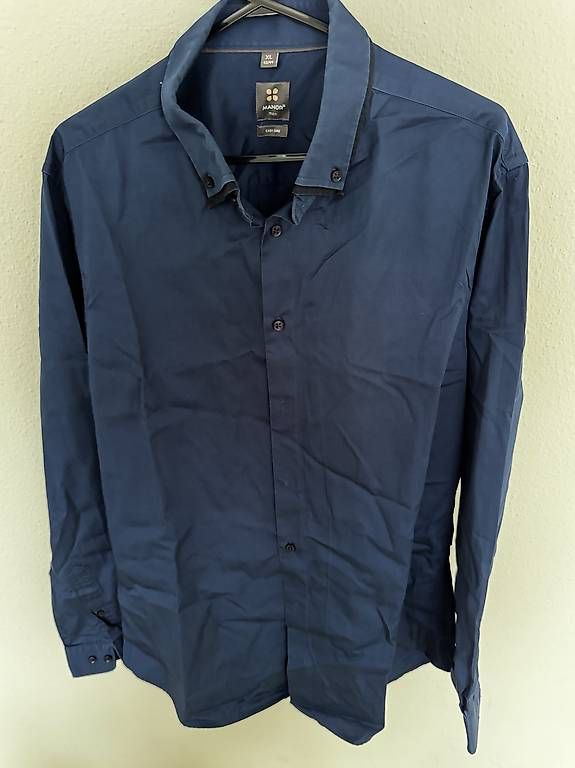 Camicie: Original Hemd von Manor blau XL – Usato da Kaiseraugst venduto da B.P.505
