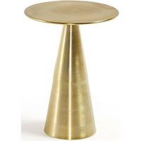 Kave Home Beistelltisch rund Rhet Metall mit Gold Finish