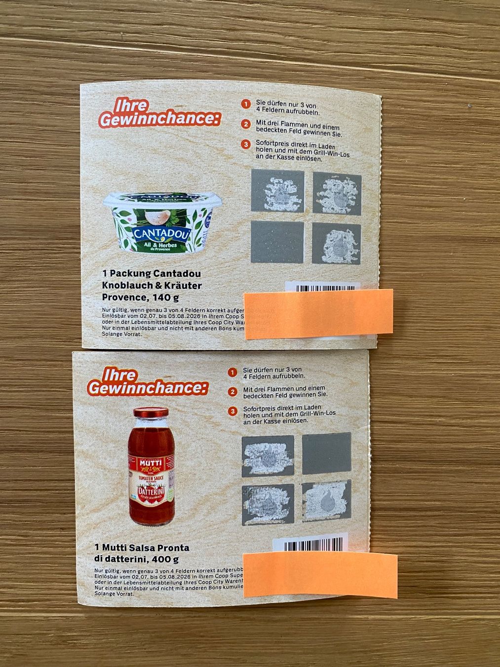 Coop Cibi & Specialità: Coop Grill-Win Mutti Sauce und Cantadou – Nuovo (secondo la descrizione) da Trachslau venduto da M_Schmid81