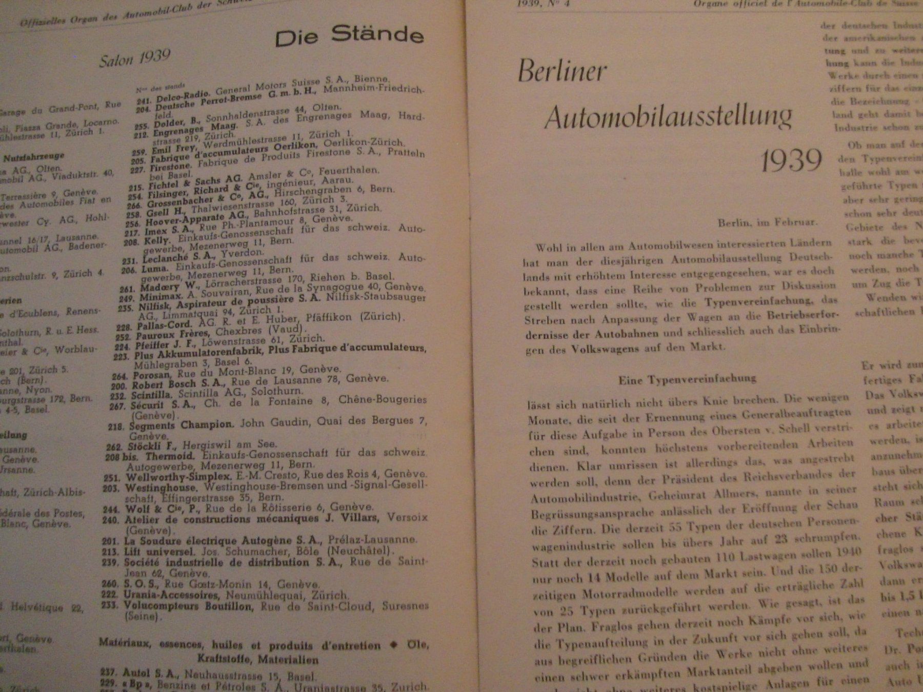 Zeitschriften & Magazine: Zeitung - Auto - ACS - 1939 - Heft Nr. 4 – Gebraucht aus Neuenegg von flohcante 3