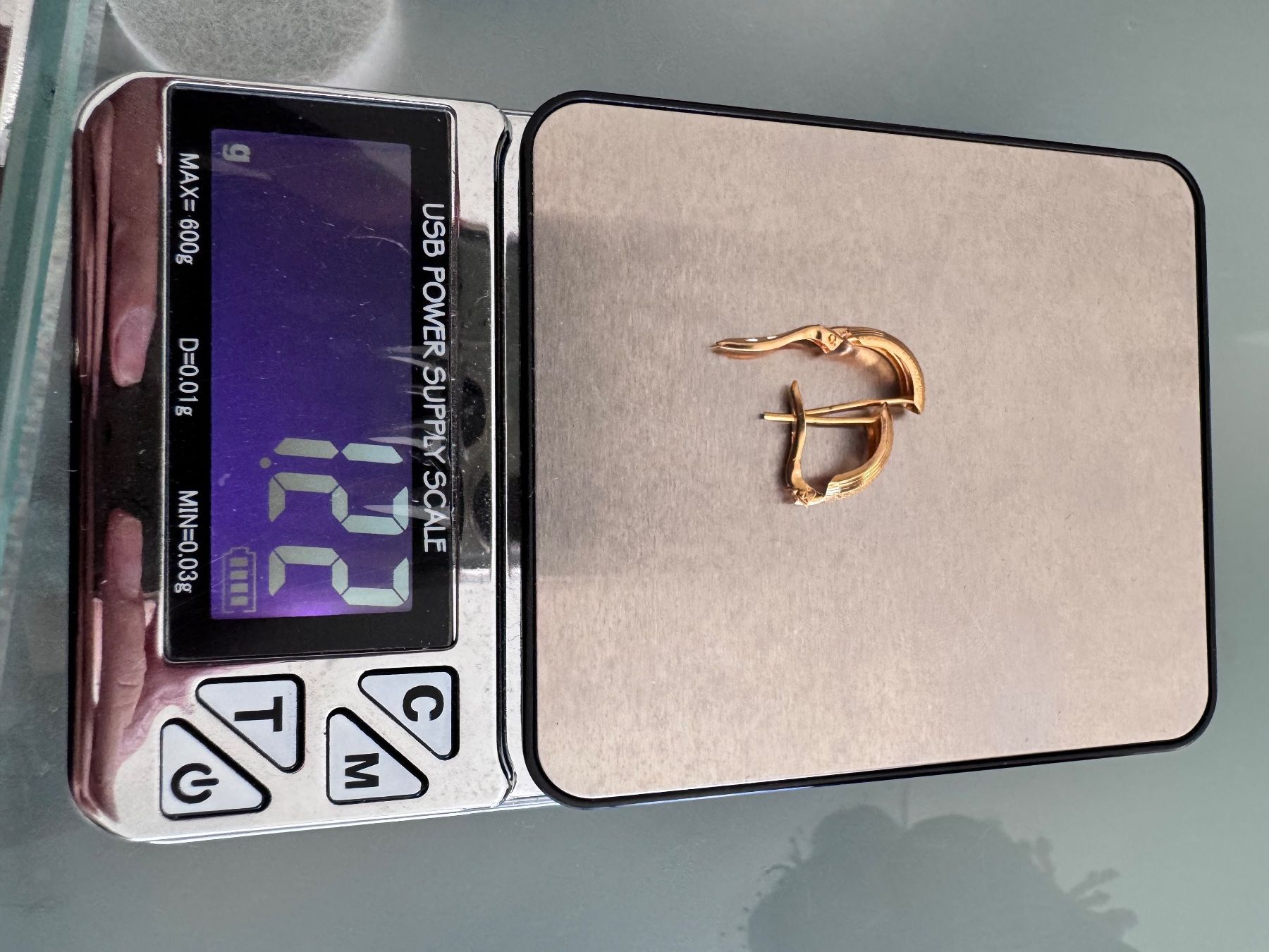 Orecchini pendenti & Orecchini a lobo: E018.250-Ohrringe aus echtem 21k Gold – Usato da Belp venduto da Aim333 3