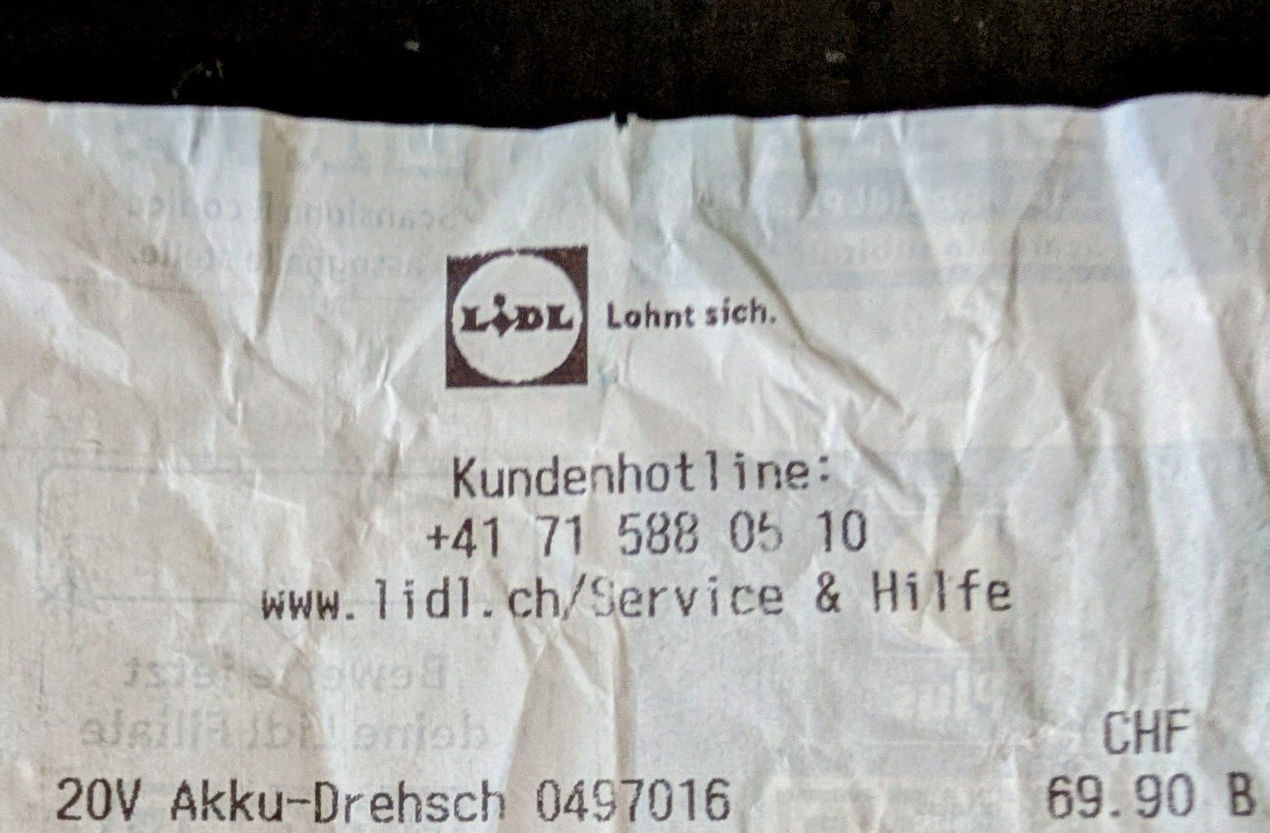 Parkside Alle Werkzeuge: Akku-Drehschlagschrauber PARKSIDE® 20 V – Neu und originalverpackt aus Zürich von Kharif 2