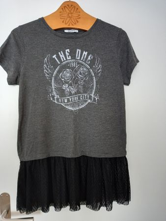 Sommerliches T-Shirt Kleid mit Tüll Rock, Grösse M