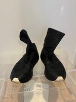 Schwarze Leder Sneakers Boots Grösse 40