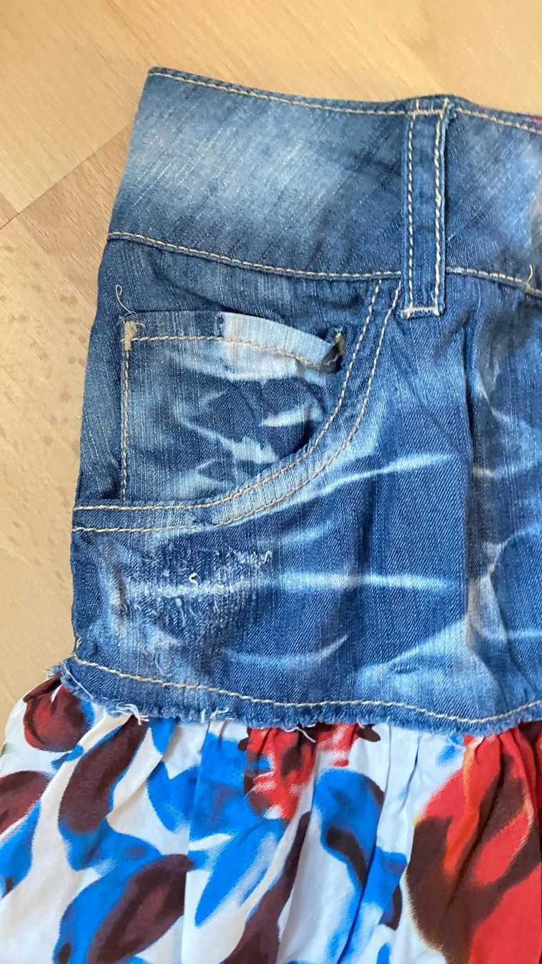 Kleider & Röcke: Sommerlicher Jeansrock mit Blumenmuster, Grösse 128 – Gebraucht aus Rothrist von lil_tg5m 2