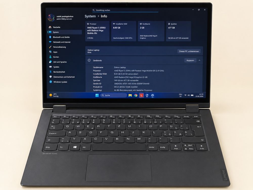 Lenovo IdeaPad C340, Ryzen 5, 512GB SSD, Touchscreen (Gebraucht) in ...