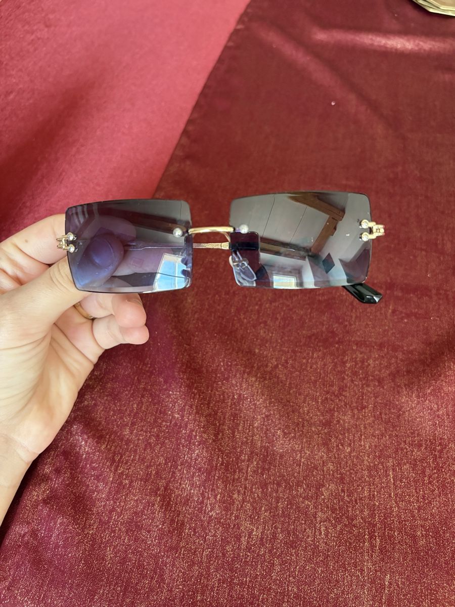 Brillen & Gläser: Stylish Rimless Sunglasses with Gold Frames - Summer Ready – Neu (gemäss Beschreibung) aus Seuzach von Diamand28