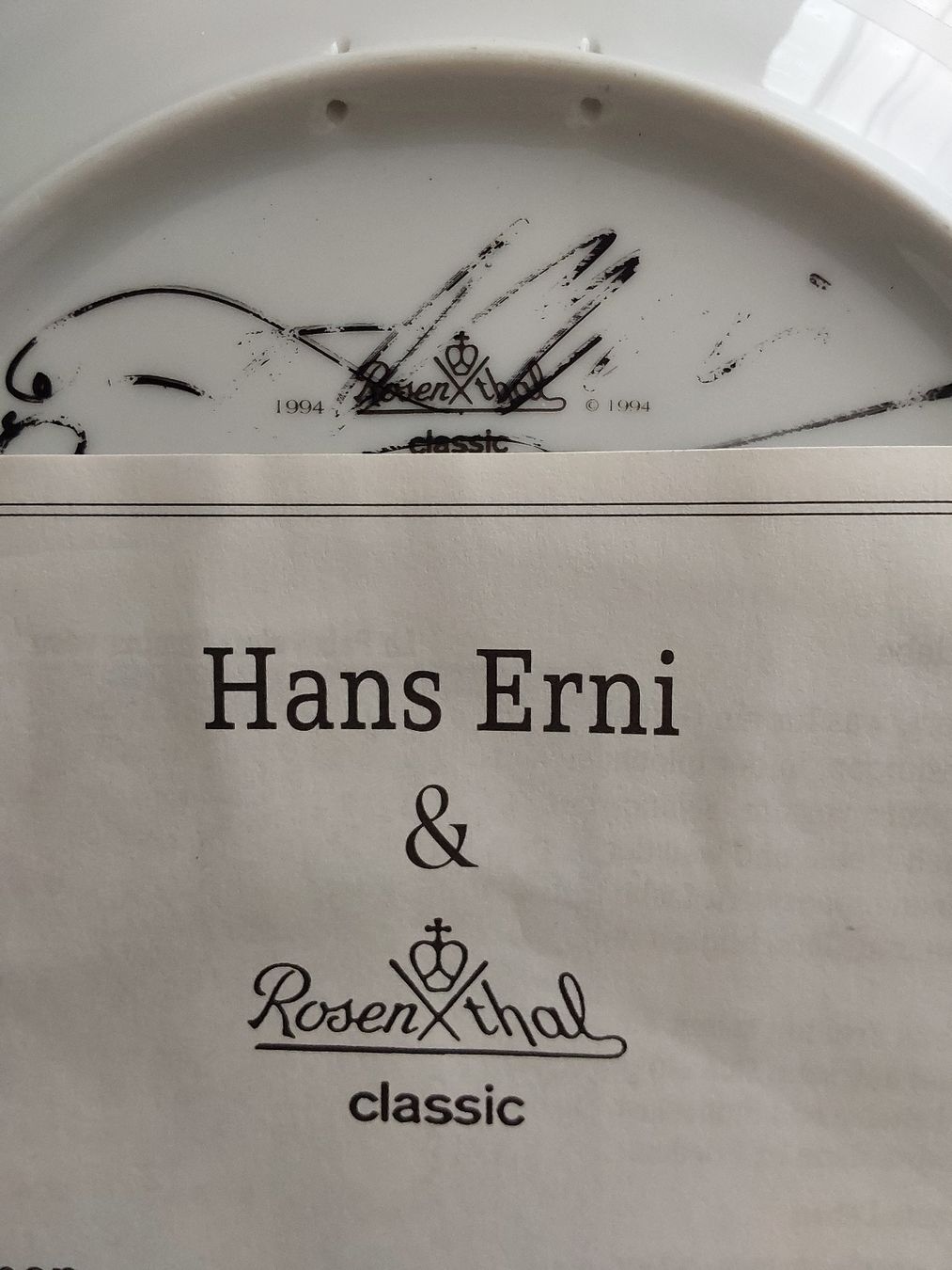 Rosenthal Piatti: Originale Autogramme. Erni Hans. Rosenthal – Usato da Steinach venduto da Chilli1957 2