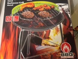 BBQ Grill Metall, klappbar, fahrbar, für Garten & Camping, 4