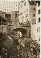 St. Gallen,  Mülenschlucht mit Gewerbebetrieben um 1890