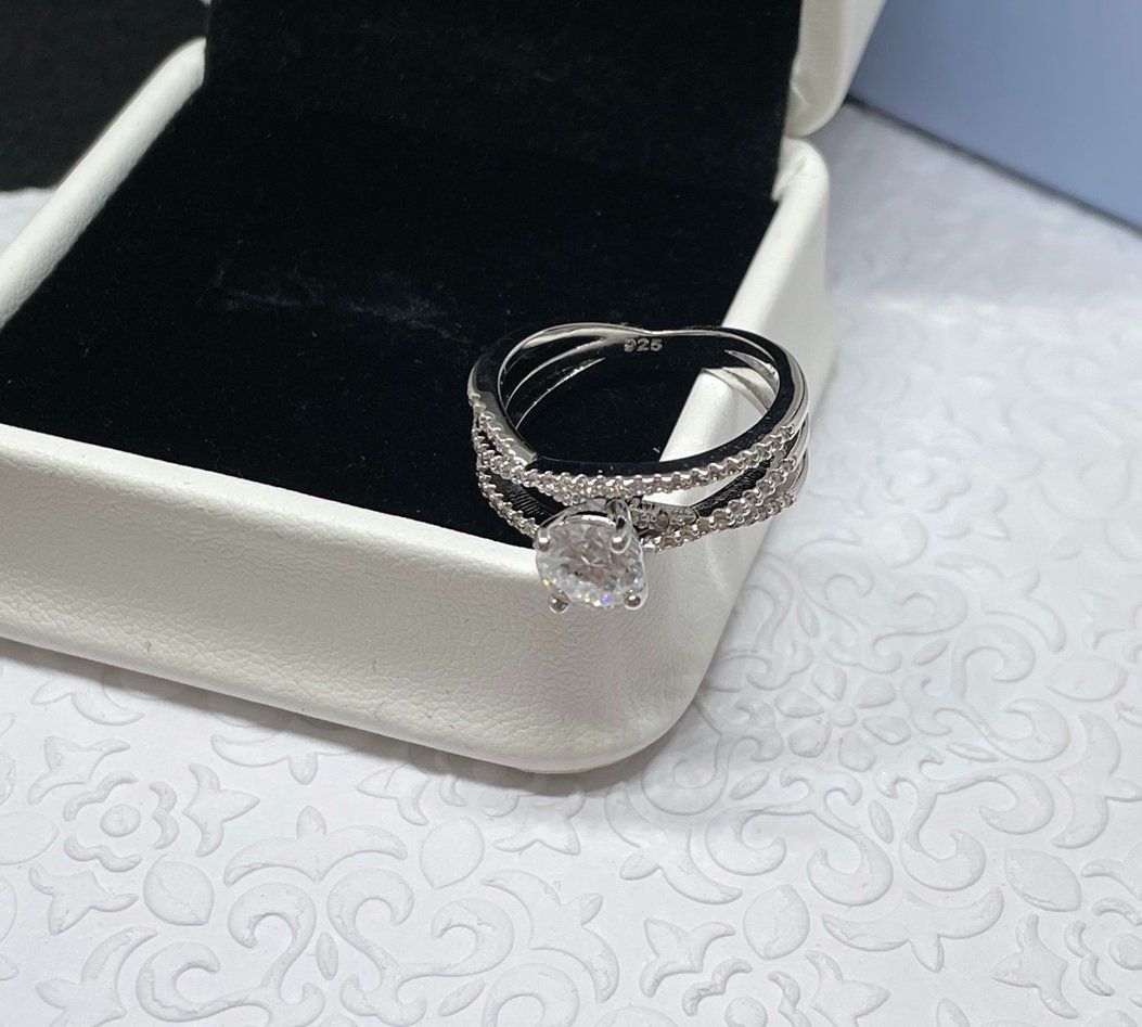 Ringe: Moissanite Ring, Silber 1ct - Gr. 53 Zertifikat – Neu (gemäss Beschreibung) aus Thun von Creative-Art-Tess 2