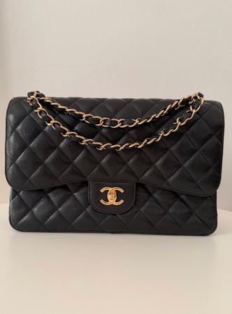 Chanel Classic Flap Bag 11.12 — Jumbo | Black Caviar / Gold
