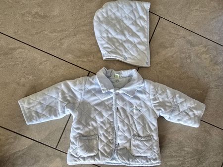 Süsser Baby Winterjacke Grösse 68 Blau mit Kaputze