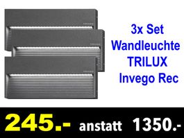 🔴 Wandleuchte 3x Set TRILUX Invego Rec /156X