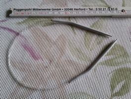 Pony Stricknadeln 4,5mm 44cm Rundstricken Alu