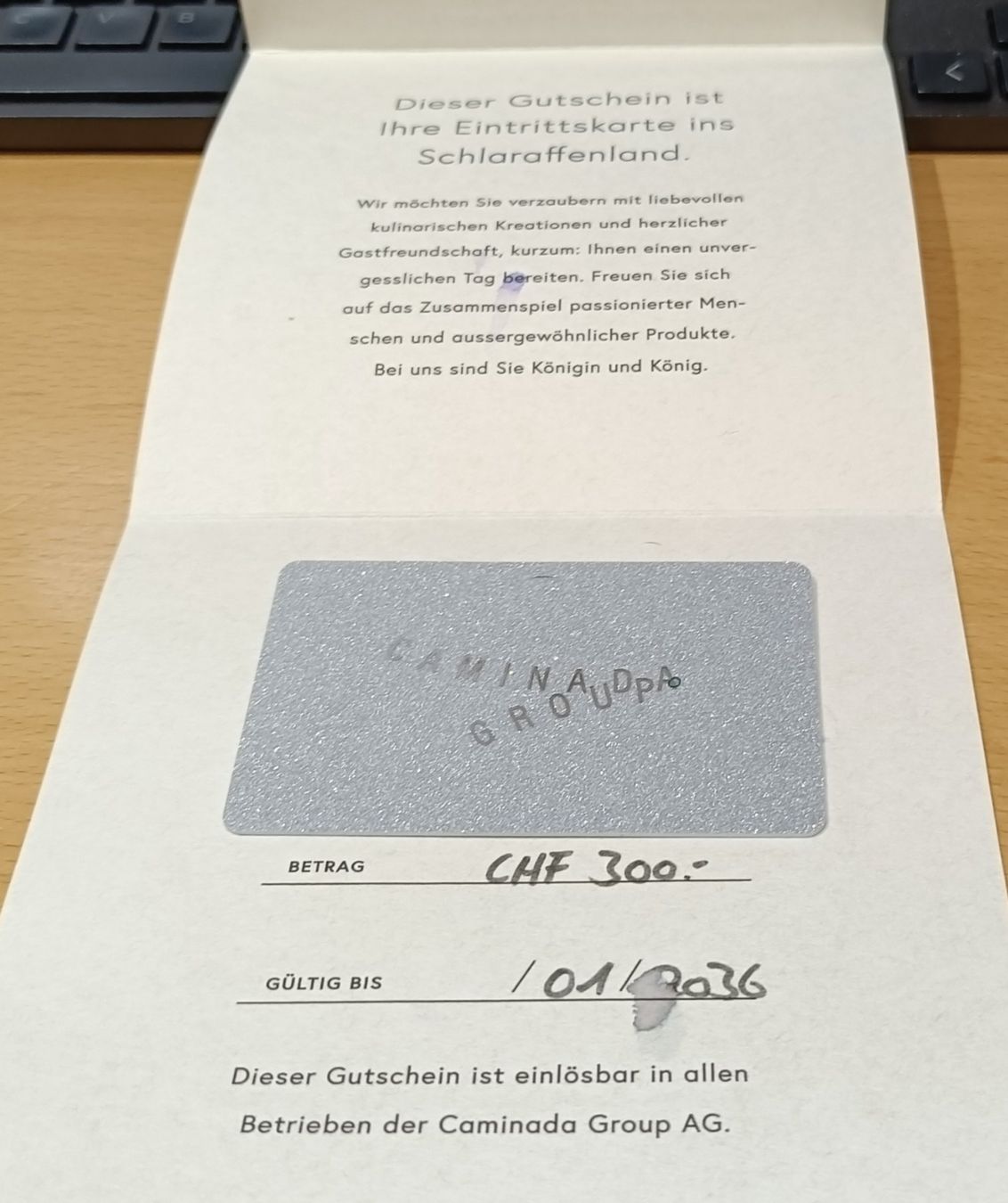 Buoni: Gutschein Caminada – Nuovo e nell'imballaggio originale da Degersheim venduto da Arwen666 1