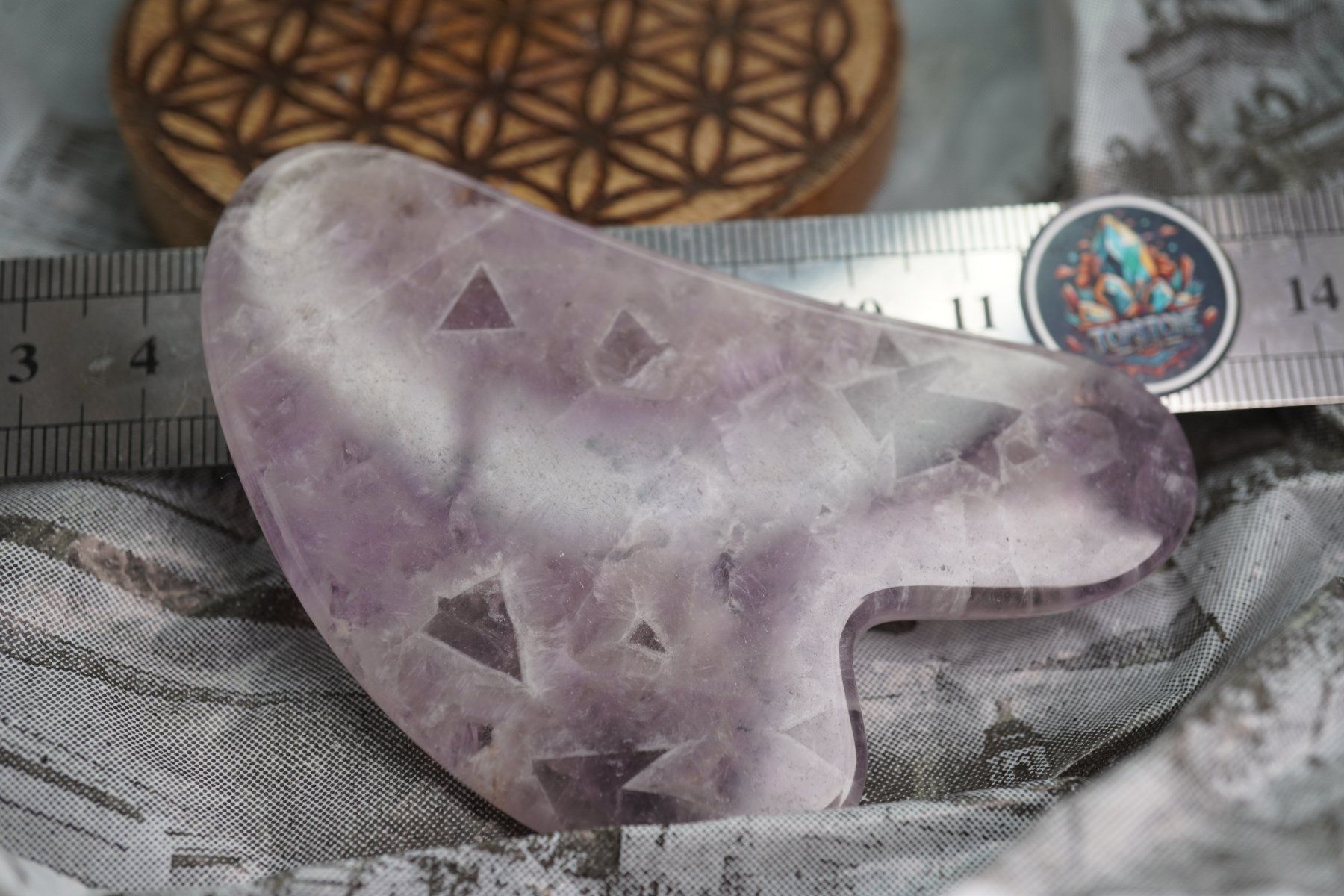 Minerali & Pietre curative: Gua Sha Massage-Stein Amethyst   ab 1.- – Nuovo e nell'imballaggio originale da Eschenbach SG venduto da topstone 4