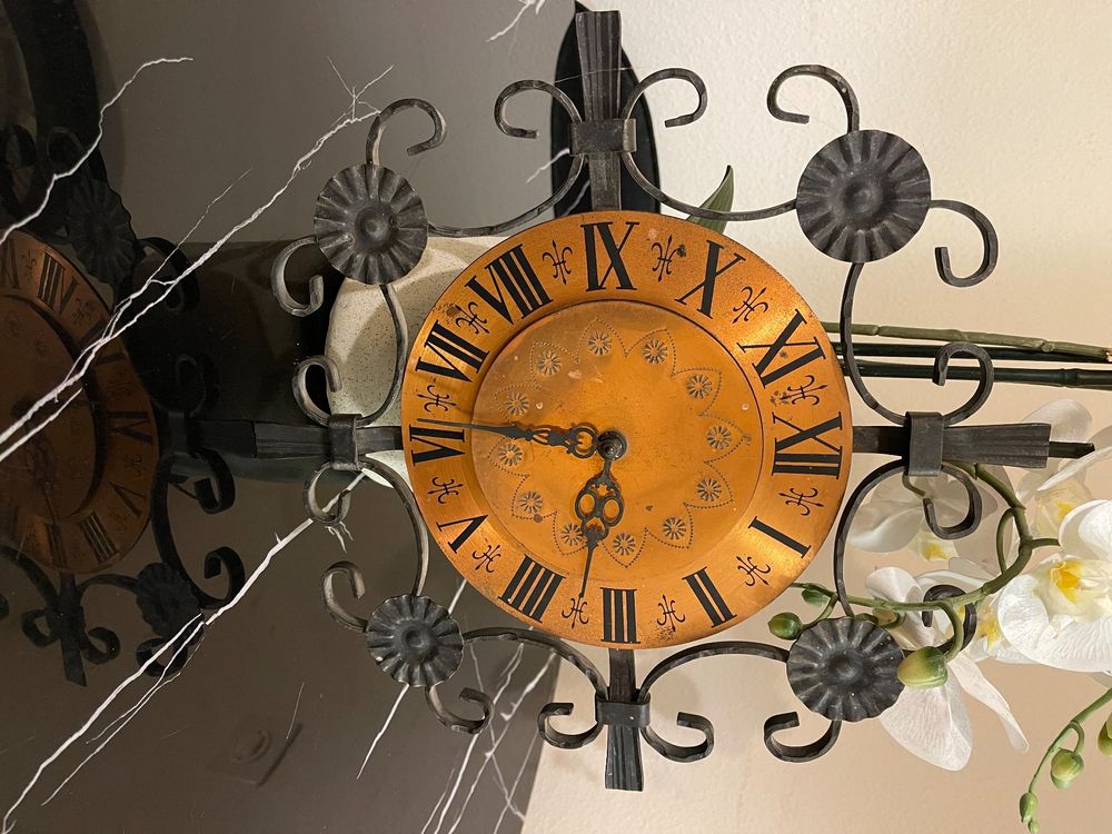 Haute Qualité de béton Horloge murale en cuivre 28 cm rond horloge