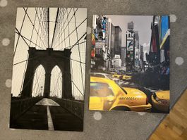 Bild Brooklyn Bridge und New York Times Square