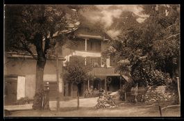 AK Vevey, Haus mit Veranda und Bäumen