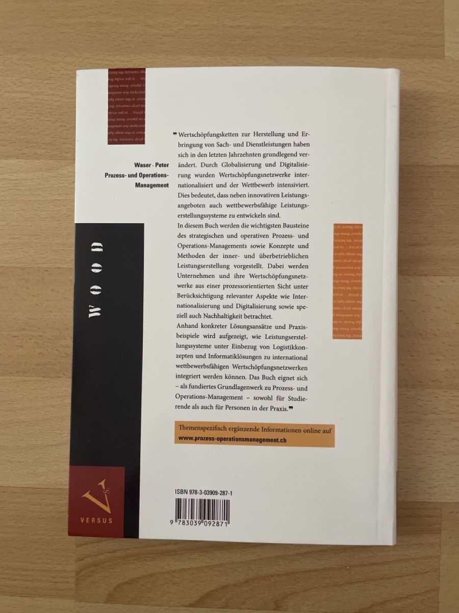 Livres: Prozess- und Operationsmanagement – D'occasion à Neuenkirch par leana_gloggner 3