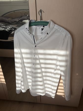 Herren Hemd Grösse 39 40 weiss blau guter Zustand