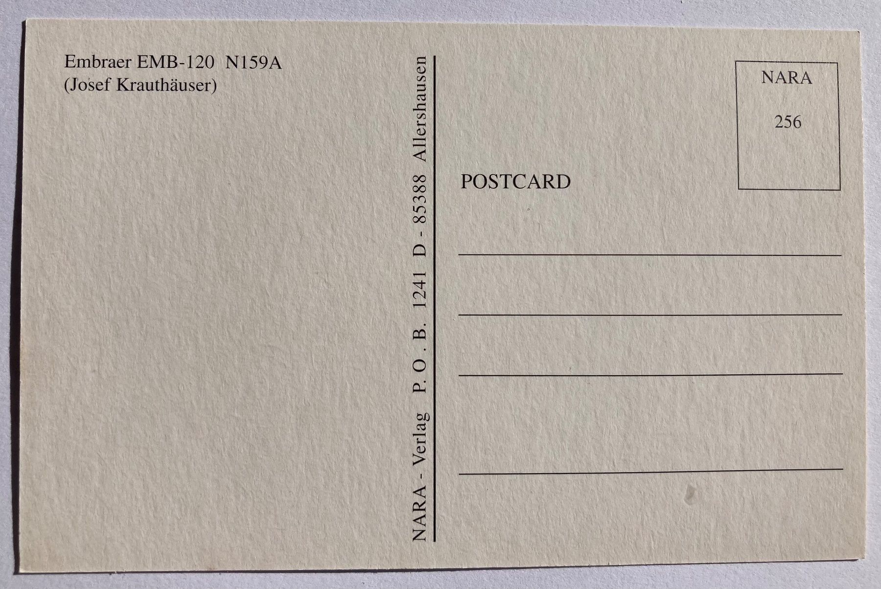 Cartoline postali: Postcard Embraer EMB-120 Comair – Usato da Lugano venduto da sel_x7bg 1