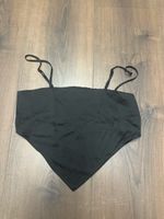 Crop top Seide schwarz neu