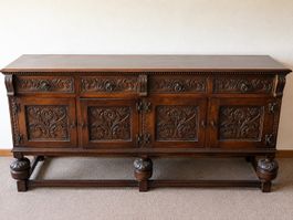 Kommode Sideboard Massivholz geschnitzt – 187 cm