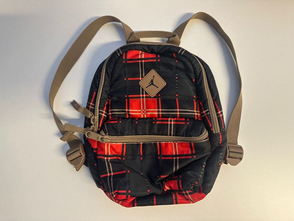 Burton Rucksack kariert rot Schultasche Arbeitsrucksack Studenten