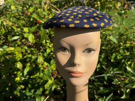 Dame Hut Original Vintage Stoff 50er J.