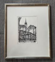 Bild Holzstich Kunstdruck  Nydeggkirche