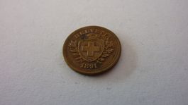 Uralter Einräppler 1891, breites Kreuz , sehr schön