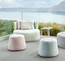 wetterfester Sunbrella Hocker /Ottoman blush pink neu u orig