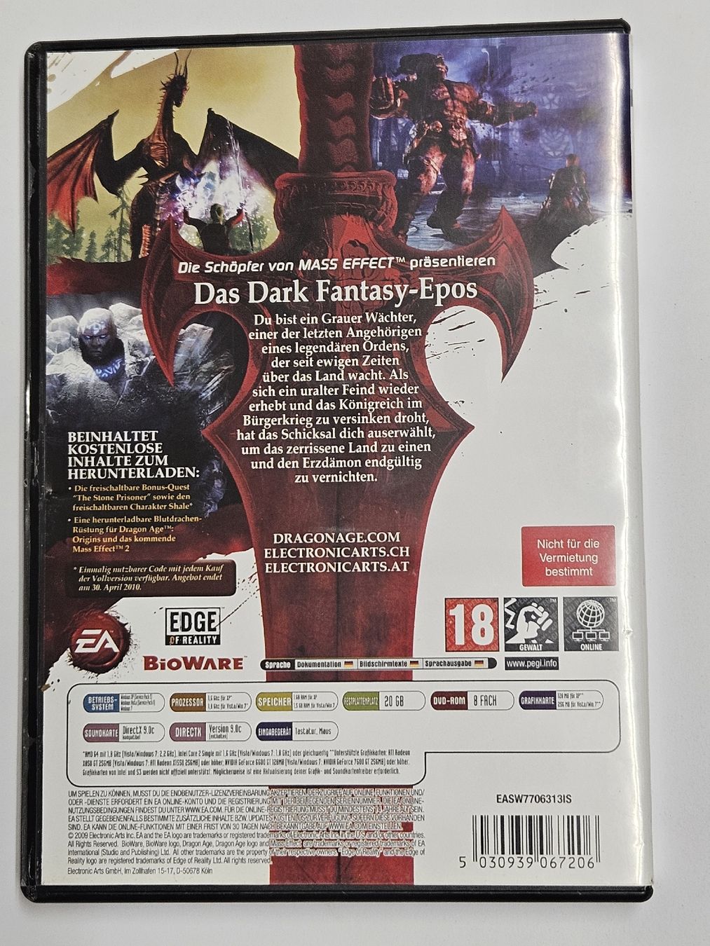 Giochi: PC Dragon Age Origins / #WT18 – Usato da Oberdorf BL venduto da BaldenEagle 3