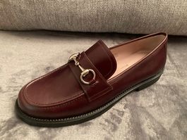 Modischer Loaffer, Gr.40, NEU, Leder, bordeau, made Spain