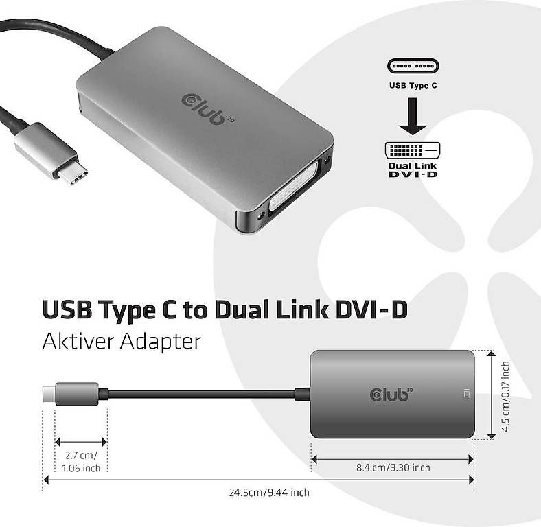 Unità & Adattatore: Club 3d Typ C zu DVI Adapter – Usato da Heimberg venduto da Arcsaber 1