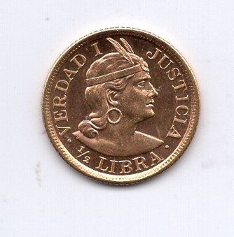Tutti le monete: (1755) Peru, ½ Libra, 1968, Super, stgl – Usato da Rüthi (Rheintal) venduto da erdnuessli1 1