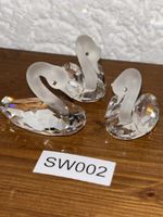 Swarovski Schwan Set 3 Teile Kristallglas guter Zustand