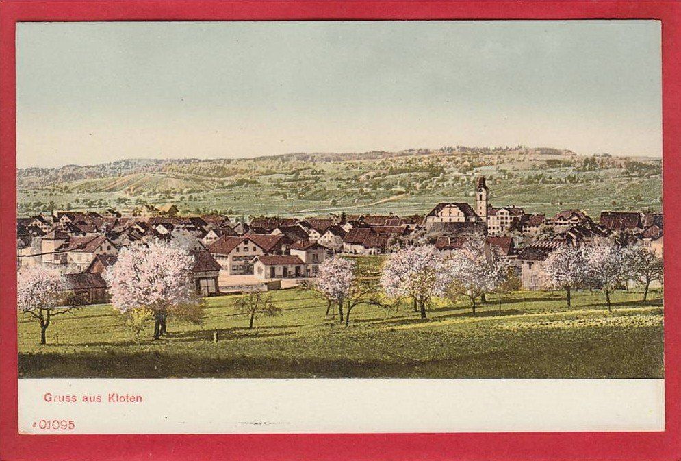 Cartoline postali: KLOTEN, GENERALANSICHT – Usato da Grüningen venduto da Kartenlaube